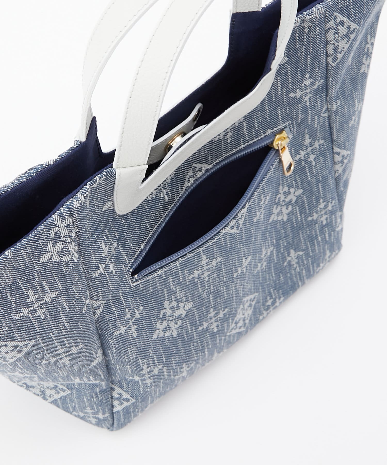 *4-6 WEEKS* (1219) LIMITED EDITION Russet [Denim jacquard] Tote bag Indigo
